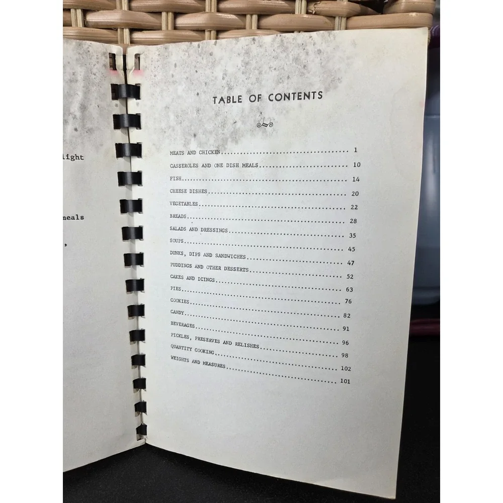 Church Of The Advent, Episcopal Cookbook Nashville,‎ Tennessee 1959 Spiral